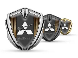 Mitsubishi Emblema Coche Insignia Experto Idea Acero Inox Borde